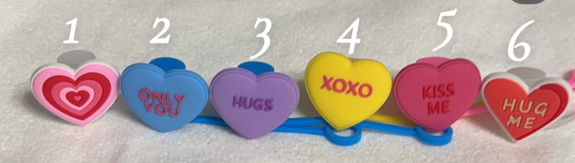 STRAW TOPPERS/VALENTINES