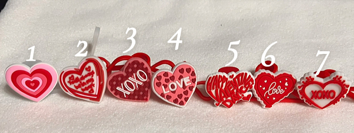 STRAW TOPPERS/VALENTINES