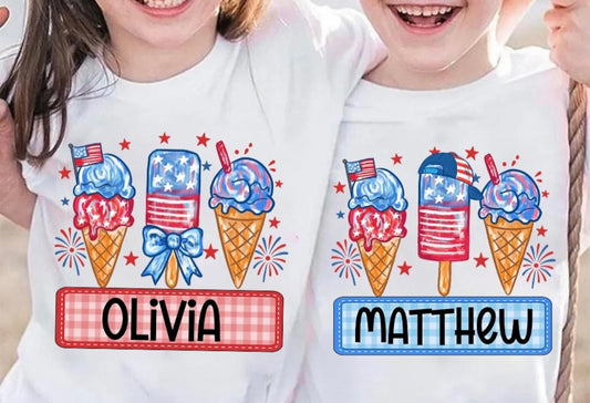 KIDS SHIRTS/4TH OF JULY