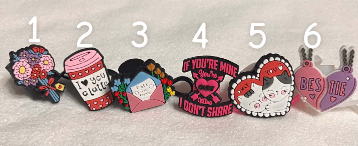 STRAW TOPPERS/VALENTINES