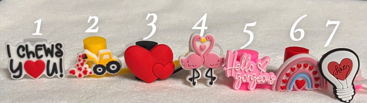 STRAW TOPPERS/VALENTINES